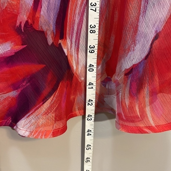 Boho Flirty Floral Maxi Skirt fever Bright multicolored Semi-sheer Women’s L - Picture 6 of 10